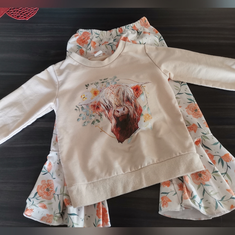Temu cow matching set size 3-4 Y
